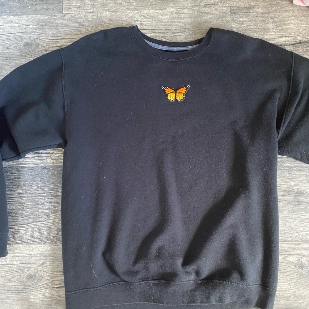 Black Butterfly Crewneck
